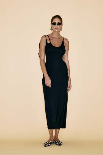 Black Side-Cutout Maxi Dress - SS24 - PNK Casual