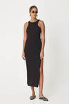 Black Rib Midi Dress