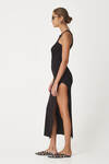 Black Rib Midi Dress