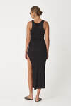 Black Rib Midi Dress
