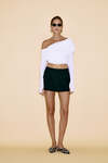 One Shoulder White Blouse
