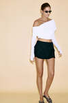 One Shoulder White Blouse