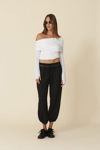 One Shoulder White Blouse - FW25 - PNK Casual