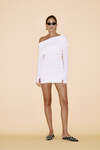 One Shoulder White Mini Dress