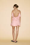 Backless Pink Cotton Mini Dress