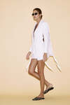 White Cutout Linen Blazer - SS24