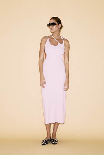 Rose Side-Cutout Maxi Dress - SS24 - PNK Casual