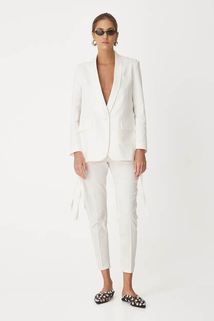 White Track Pants
