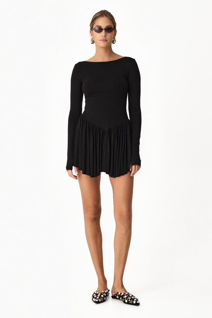 Backless Black Mini Dress