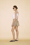 Beige Linen Mini Skirt - SS24