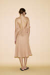Backless Beige Cotton Midi Dress - SS24