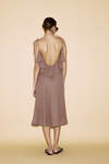 Backless Brown Cotton Midi Dress - SS24