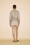 Beige Mini Dress with Corset Skirt - SS24