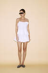 White Linen Top With Ruffles - SS24