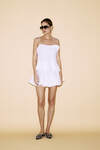 White Linen Top With Ruffles