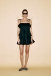 Black Linen Top With Ruffles