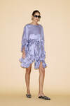 Lavender Silk Dress With Ruffled Detail - SS24