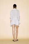 Asymmetrical Grey Linen Mini Skirt - SS24