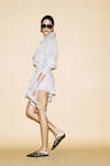 Asymmetrical Grey Linen Mini Skirt - SS24