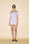 Wrap-Effect Lavender Mini Dress - SS24