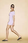 Wrap-Effect Lavender Mini Dress - SS24