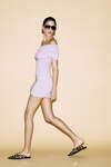 Wrap-Effect Lavender Mini Dress