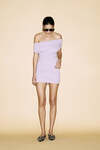 Wrap-Effect Lavender Mini Dress