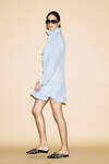Ruffle Blue Linen Dress - SS24