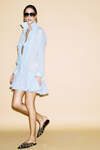 Ruffle Blue Linen Dress - SS24