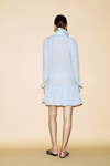 Ruffle Blue Linen Dress - SS24