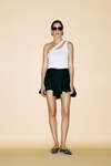 Black Linen Mini Skirt