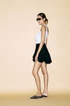 Black Linen Mini Skirt