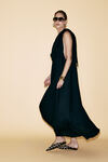 One Shoulder Black Midi Dress