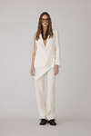 Beige Pants With Front Detail