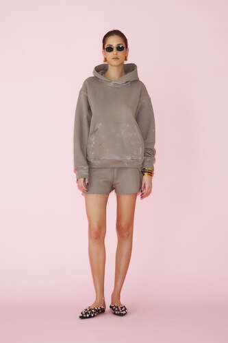 Grey Handmade Painted Oversized Sweatshirt - PNK Casual