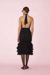 Black Midi Skirt With Ruffles - SS25
