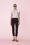 Striped Blue Pants With Detail at the Waist - SS25