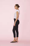 Striped Blue Pants With Detail at the Waist - SS25