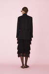 Black Cutout Blazer White Belt - SS25