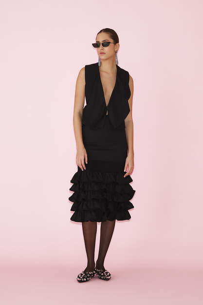 Black Vest With Steering Wheel - SS25