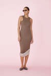 Brown Two-Color Dress - SS25