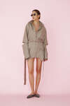 Brown-Gold Mini Dress with Corset Skirt - SS25