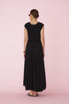 Wrap-Effect Black Midi Dress - SS25