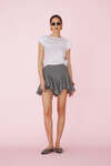 Grey Wool Mini Skirt - SS25