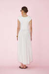 Wrap-Effect White Midi Dress - SS25