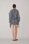 Cotton Grey Blue Animal Print Shorts