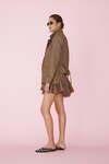 Brown-Gold Oversized Blazer With Vest Type Back - SS25