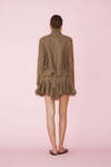 Brown-Gold Oversized Blazer With Vest Type Back - SS25