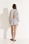 Stripes Cotton Shirt With Backless - SS25
