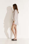 Stripes Orange Cotton Shirt With Backless - SS25